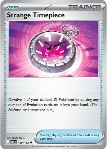 Thẻ hình Pokemon Strange Timepiece 128/132 - Lá bài lẻ Mega Evolution Base Set Uncommon tiếng Anh chính hãng