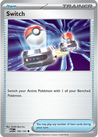 Thẻ hình Pokemon Switch 130/132 - Lá bài lẻ Mega Evolution Base Set Common tiếng Anh chính hãng