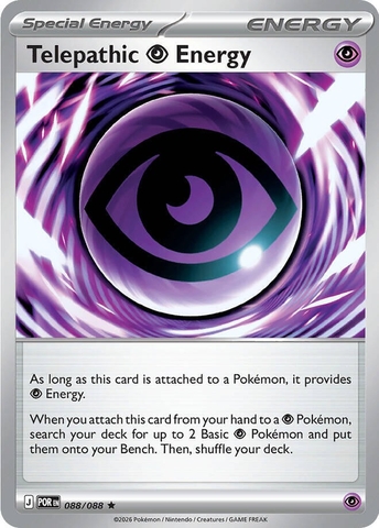 Thẻ hình Pokemon Telepathic Psychic Energy 088/088 - Lá bài lẻ Perfect Order Holo Rare tiếng Anh chính hãng