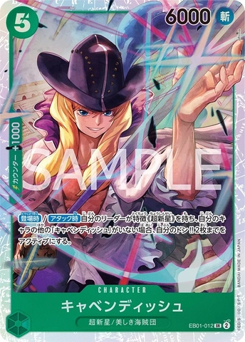 Thẻ hình One Piece Cavendish EB01-012 SR - Lá bài lẻ Extra Booster: Memorial Collection EB01 tiếng Nhật chính hãng