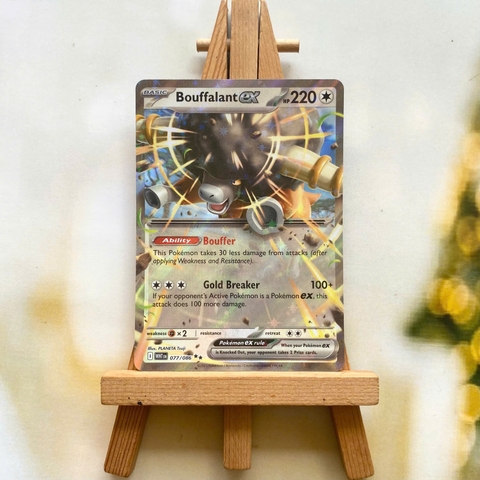 Thẻ hình Pokemon Bouffalant ex 077/086 - Lá bài lẻ White Flare Ultra Rare tiếng Anh chính hãng