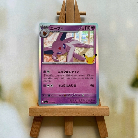 Thẻ hình Pokemon Espeon 058/103 - Lá bài lẻ 30th Celebration M6a tiếng Nhật chính hãng