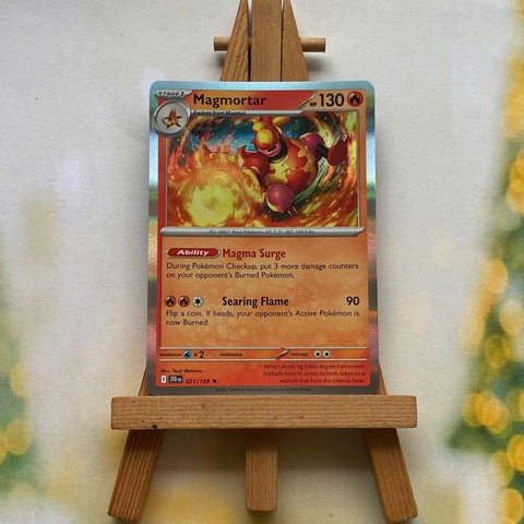 Thẻ hình Pokemon Magmortar 021/159 - Lá bài lẻ Journey Together Holo Rare Reverse Holo tiếng Anh chính hãng