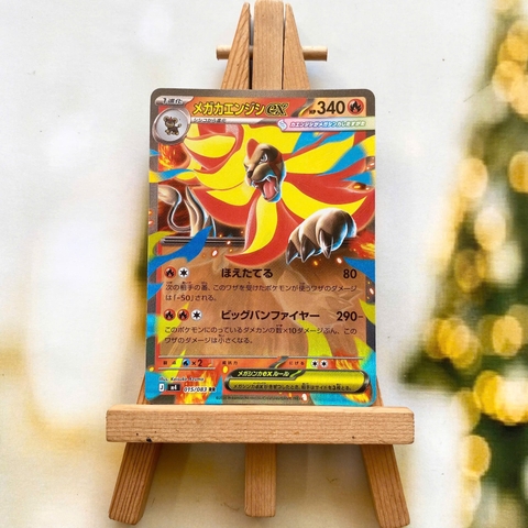 Thẻ hình Pokemon Mega Pyroar ex RR 015/083 - Lá bài lẻ Ninja Spinner M4 tiếng Nhật chính hãng