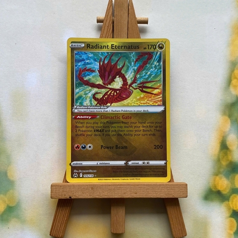 Thẻ hình Pokemon Radiant Eternatus 105/159 - Lá bài lẻ Crown Zenith Radiant Rare tiếng Anh chính hãng