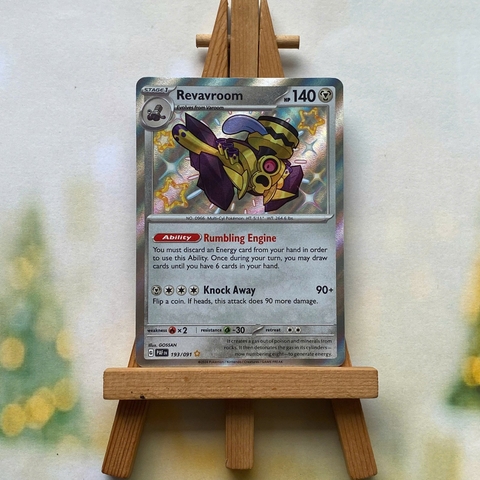 Thẻ hình Pokemon Revavroom 193/091 - Lá bài lẻ Paldean Fates Shiny Rare tiếng Anh chính hãng