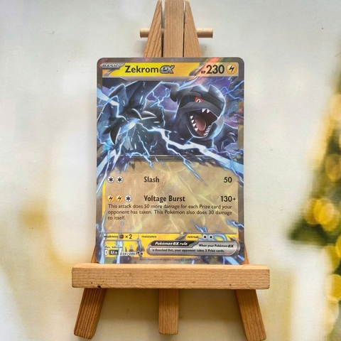 Thẻ hình Pokemon Zekrom ex 034/086 - Lá bài lẻ Black Bolt Double Rare tiếng Anh chính hãng