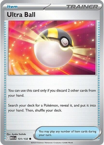 Thẻ hình Pokemon Ultra Ball 131/132 - Lá bài lẻ Mega Evolution Base Set Common tiếng Anh chính hãng