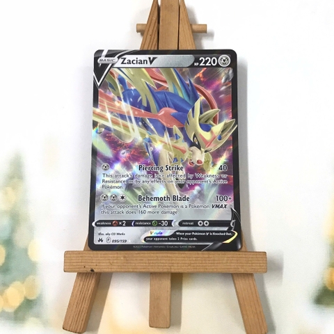 Thẻ hình Pokemon Zacian V 095/159  - Lá bài lẻ Crown Zenith Ultra Rare tiếng Anh chính hãng