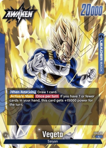 Thẻ hình Dragon Ball Vegeta FS02-01 Leader - Lá bài lẻ Vegeta FS02 tiếng Nhật chính hãng