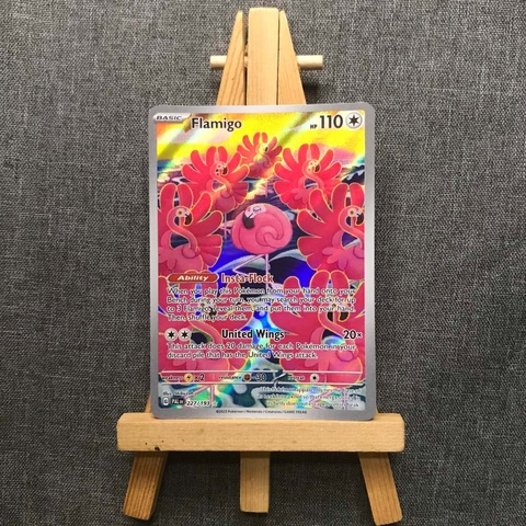 Thẻ hình Pokemon Flamigo 227/193 - Lá bài lẻ Paldea Evolved Illustration Rare tiếng Anh chính hãng