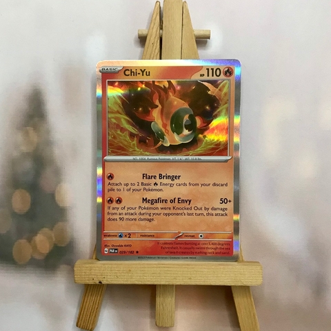 Thẻ hình Pokemon Chi-Yu 029/182 - Lá bài lẻ Paradox Rift Holo Rare Reverse Holo tiếng Anh chính hãng