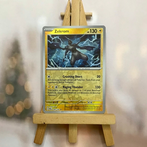 Thẻ hình Pokemon Zekrom 066/182 - Lá bài lẻ Paradox Rift Holo Rare Reverse Holo tiếng Anh chính hãng