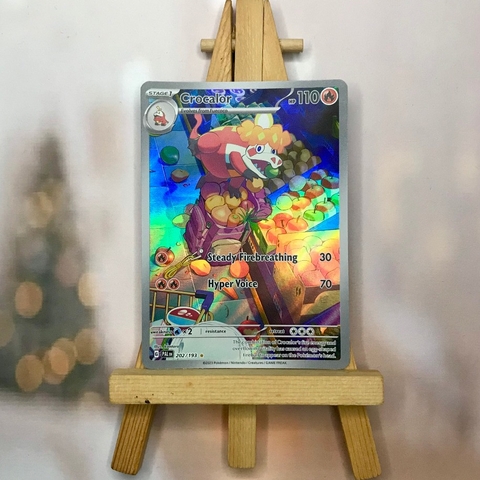 Thẻ hình Pokemon Crocalor 202/193 - Lá bài lẻ Scarlet & Violet: Paldea Evolved Illustration Rare tiếng Anh chính hãng