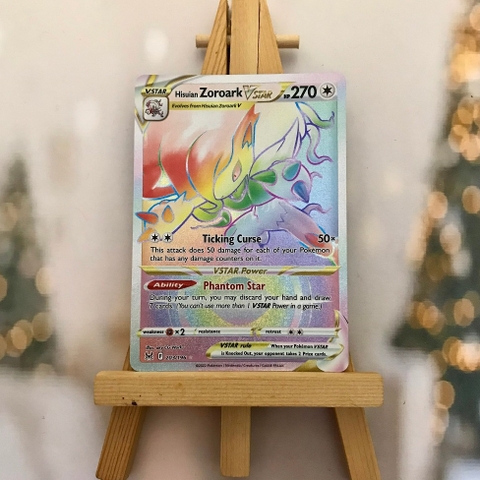 Thẻ hình Pokemon Hisuian Zoroark VSTAR 203/196 - Lá bài lẻ Lost Origin Hyper Rare tiếng Anh chính hãng