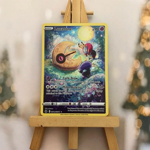 Thẻ hình Pokemon Lunatone GG11/GG70 - Lá bài lẻ Holo Rare tiếng Anh chính hãng