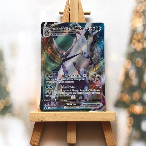Thẻ hình Pokemon Ice Rider Calyrex VMAX 046/198 - Lá bài Chilling Reign Ultra Rare tiếng Anh chính hãng