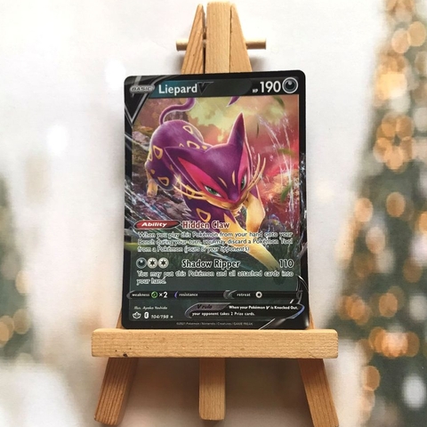 Thẻ hình Pokemon Liepard V 104/198 - Lá bài Chilling Reign Ultra Rare tiếng Anh chính hãng