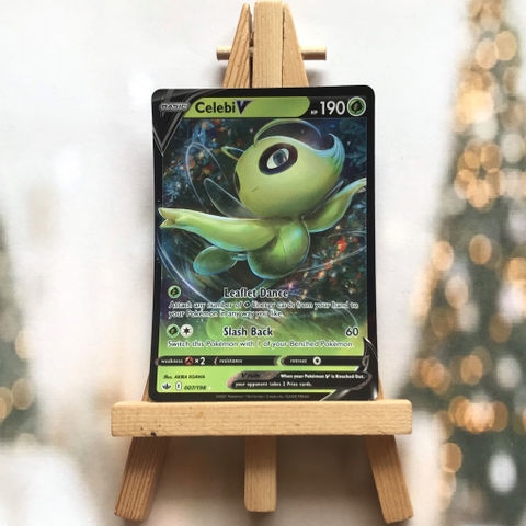 Thẻ hình Pokemon Celebi V 007/198 - Lá bài lẻ Sword &amp; Shield Chilling Reign Ultra Rare tiếng Anh chính hãng