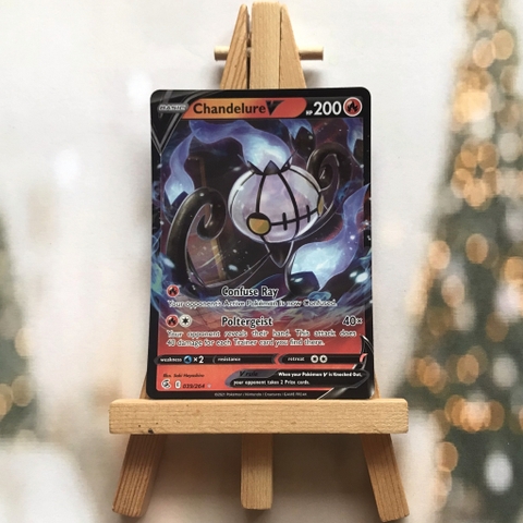 Thẻ hình Pokemon Chandelure V 039/264 - Lá bài lẻ Fusion Strike Ultra Rare tiếng Anh chính hãng