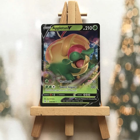 Thẻ hình Pokemon Appletun V 026/264  - Lá bài Fusion Strike Ultra Rare tiếng Anh chính hãng