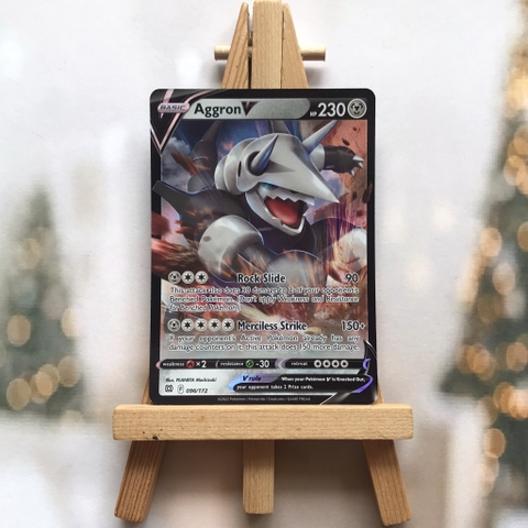 Thẻ hình Pokemon Aggron V 096/172 - Lá bài lẻ Brilliant Stars Ultra Rare tiếng Anh chính hãng