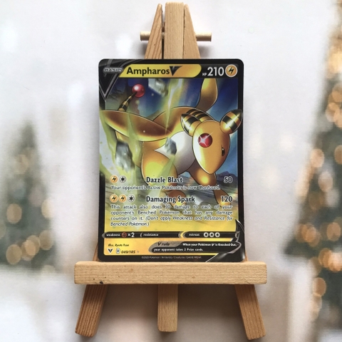 Thẻ hình Pokemon Ampharos V 049/185 - Lá bài lẻ Vivid Voltage Ultra Rare tiếng Anh chính hãng