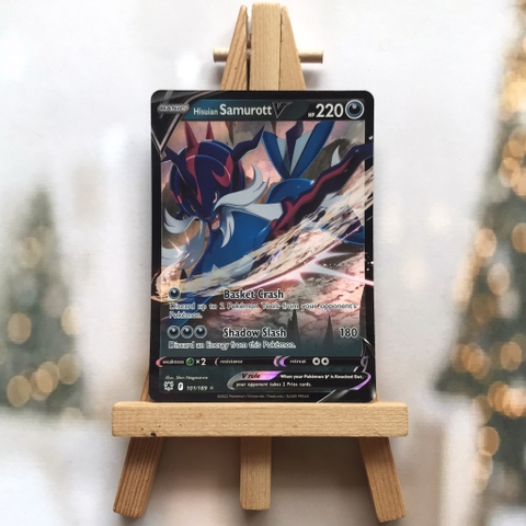 Thẻ hình Pokemon Hisuian Samurott V 101/189 - Lá bài lẻ Astral Radiance Ultra Rare tiếng Anh chính hãng