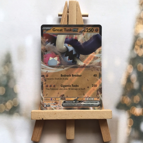 Thẻ hình Pokemon Great Tusk ex 123/198 - Lá bài Scarlet & Violet Base Set Ultra Rare tiếng Anh chính hãng
