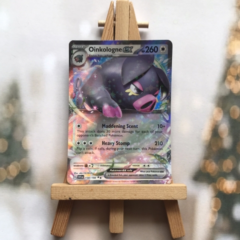Thẻ hình Pokemon Oinkologne ex 158/198 - Lá bài Scarlet & Violet Base Set Ultra Rare tiếng Anh chính hãng