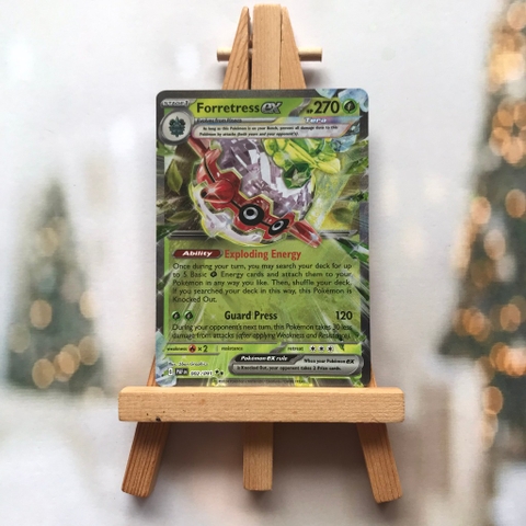 Thẻ hình Pokemon Forretress ex 002/091 - Lá bài Paldean Fates Ultra Rare tiếng Anh chính hãng