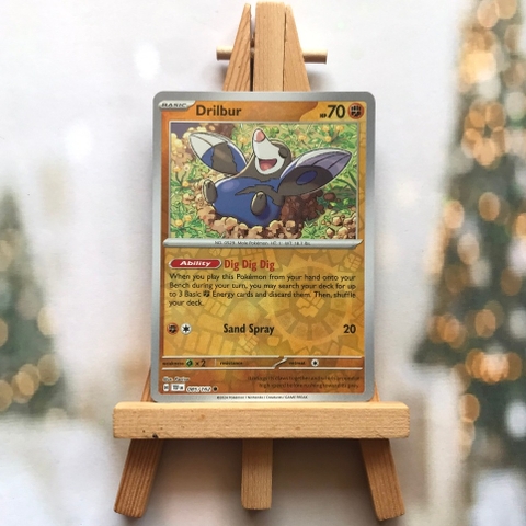 Thẻ hình Pokemon Drilbur 085/162 - Lá bài lẻ Temporal Forces Common Reverse Holo tiếng Anh chính hãng