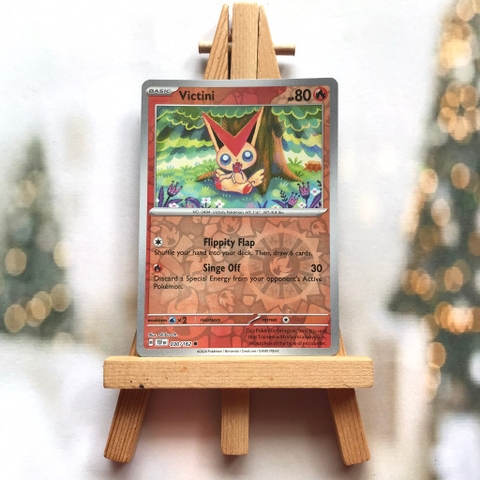 Thẻ hình Pokemon Victini 030/162 - Lá bài lẻ Temporal Forces Uncommon Reverse Holo tiếng Anh chính hãng