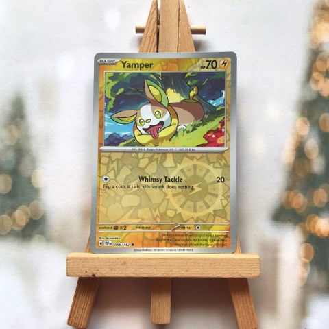 Thẻ hình Pokemon Yamper 058/162 - Lá bài lẻ Temporal Forces Common Reverse Holo tiếng Anh chính hãng
