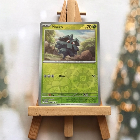 Thẻ hình Pokemon Pineco 002/162 - Lá bài lẻ Temporal Forces Common Reverse Holo tiếng Anh chính hãng
