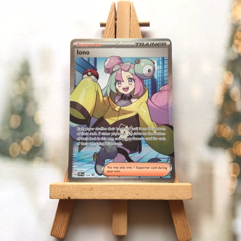 Thẻ hình Pokemon Iono SVP124 - Lá bài lẻ Full Art Holo Promo tiếng Anh chính hãng