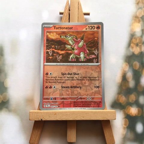 Thẻ hình Pokemon Turtonator 035/162 - Lá bài lẻ Temporal Forces Common Reverse Holo tiếng Anh chính hãng