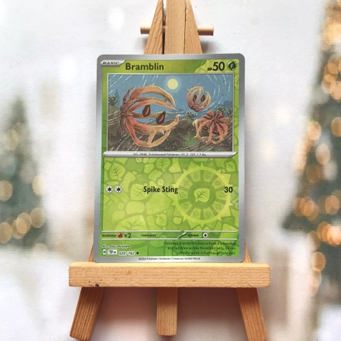 Thẻ hình Pokemon Bramblin 020/162 - Lá bài lẻ Temporal Forces Common Reverse Holo tiếng Anh chính hãng
