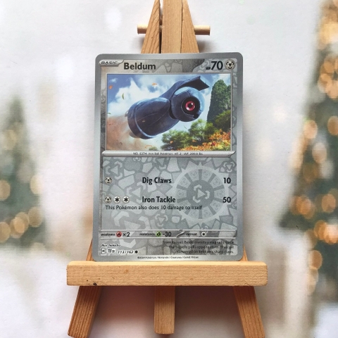 Thẻ hình Pokemon Beldum 113/162 - Lá bài lẻ Temporal Forces Common Reverse Holo tiếng Anh chính hãng