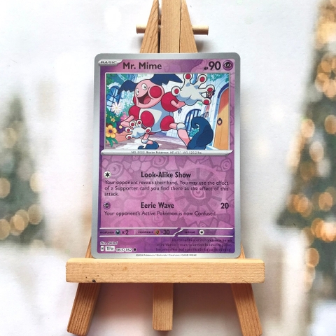 Thẻ hình Pokemon Mr. Mime 063/162 - Lá bài lẻ Temporal Forces Common Reverse Holo tiếng Anh chính hãng