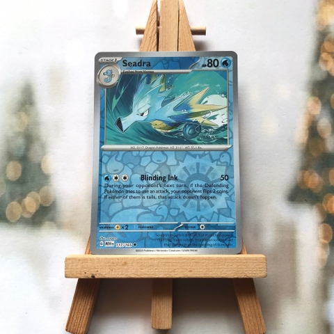 Thẻ hình Pokemon Seadra 117/165 - Lá bài lẻ Scarlet & Violet 151 Uncommon Reverse Holo tiếng Anh chính hãng