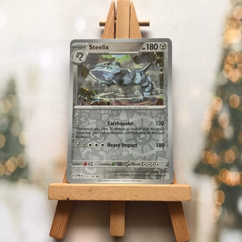 Thẻ hình Pokemon Steelix 125/182 - Lá bài lẻ Holo Rare Reverse Holo tiếng Anh