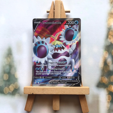 Thẻ hình Pokemon Crabominable V 248/264 - Lá bài Sword & Shield: Fusion Strike Full Art Ultra Rare tiếng Anh chính hãng