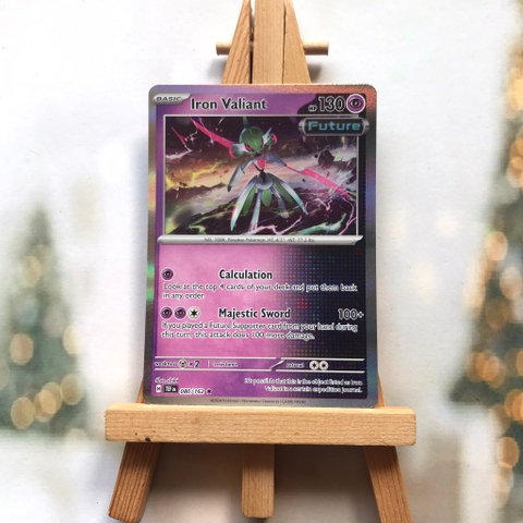 Thẻ hình Pokemon Iron Valiant 080/162 - Lá bài lẻ Temporal Forces Holo Rare Reverse Holo tiếng Anh chính hãng