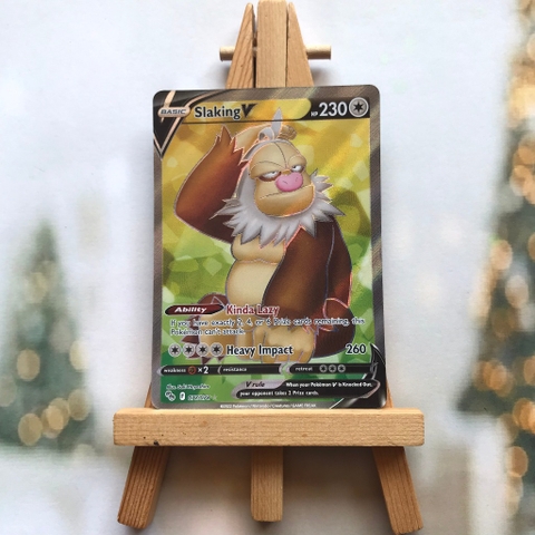 Thẻ hình Pokemon Slaking V 077/078 - Lá bài lẻ Full Art Ultra Rare tiếng Anh chính hãng