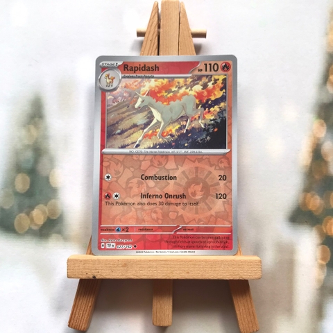 Thẻ hình Pokemon Rapidash 027/162 - Lá bài lẻ Temporal Forces Uncommon Reverse Holo tiếng Anh chính hãng