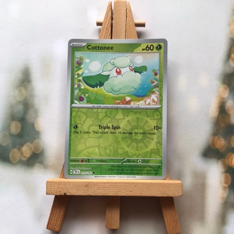 Thẻ hình Pokemon Cottonee 014/162 - Lá bài lẻ Temporal Forces Common Reverse Holo tiếng Anh chính hãng