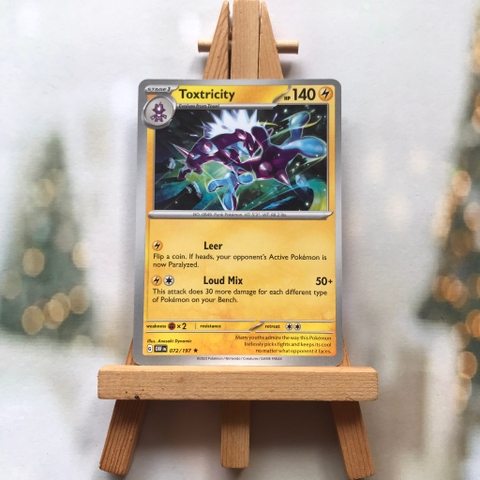 Thẻ hình Pokemon Toxtricity 072/197 - Lá bài lẻ Obsidian Flames Rare Reverse Holo tiếng Anh chính hãng