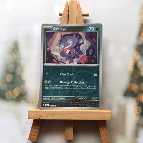 Thẻ hình Pokemon Sableye 107/162 - Lá bài lẻ Temporal Forces Uncommon Reverse Holo tiếng Anh chính hãng