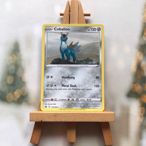 Thẻ hình Pokemon Cobalion 114/198 - Lá bài lẻ Chilling Reign Rare tiếng Anh chính hãng